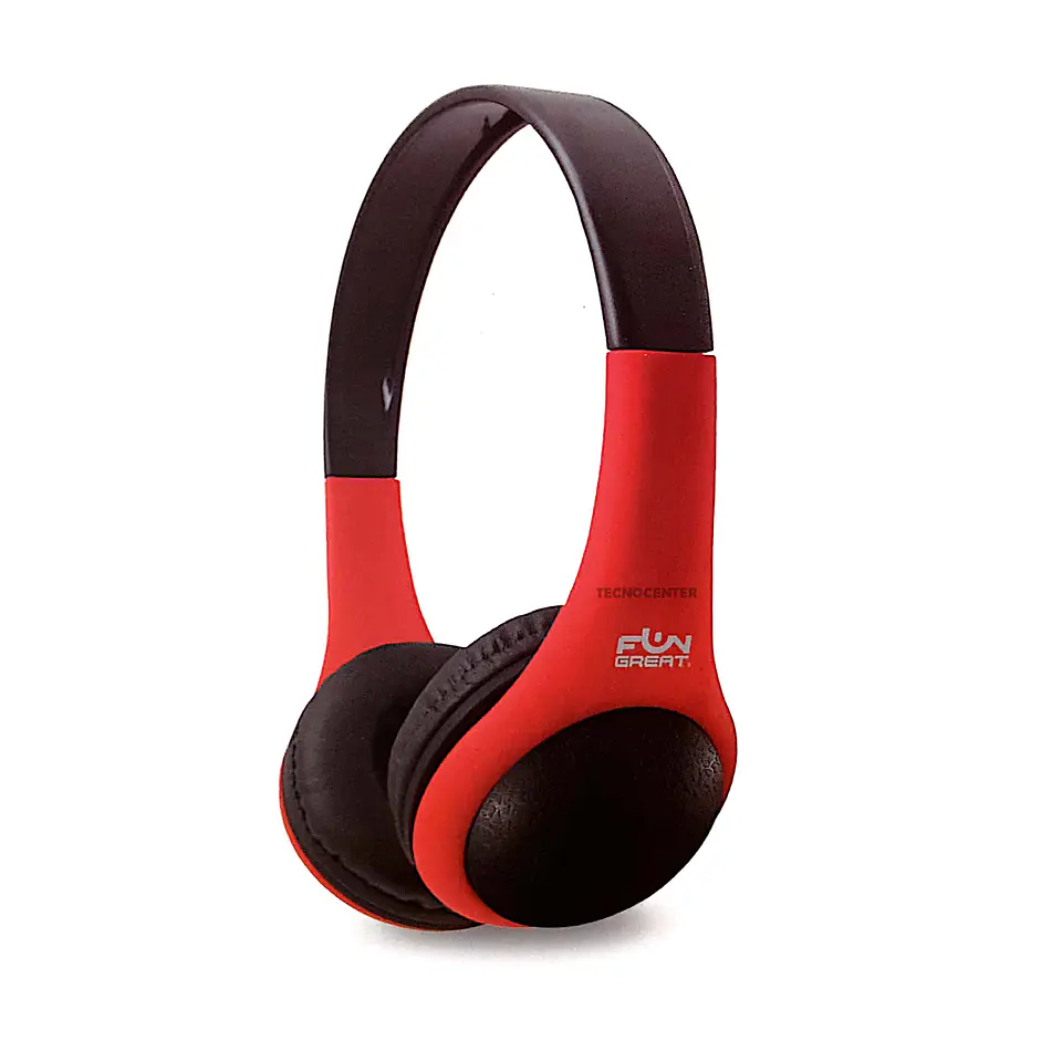 Audifonos Head Band Fun Great Rojo Negro 1