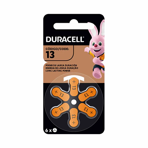 Pack 6 pilas Duracell Audiologicas Numero 13