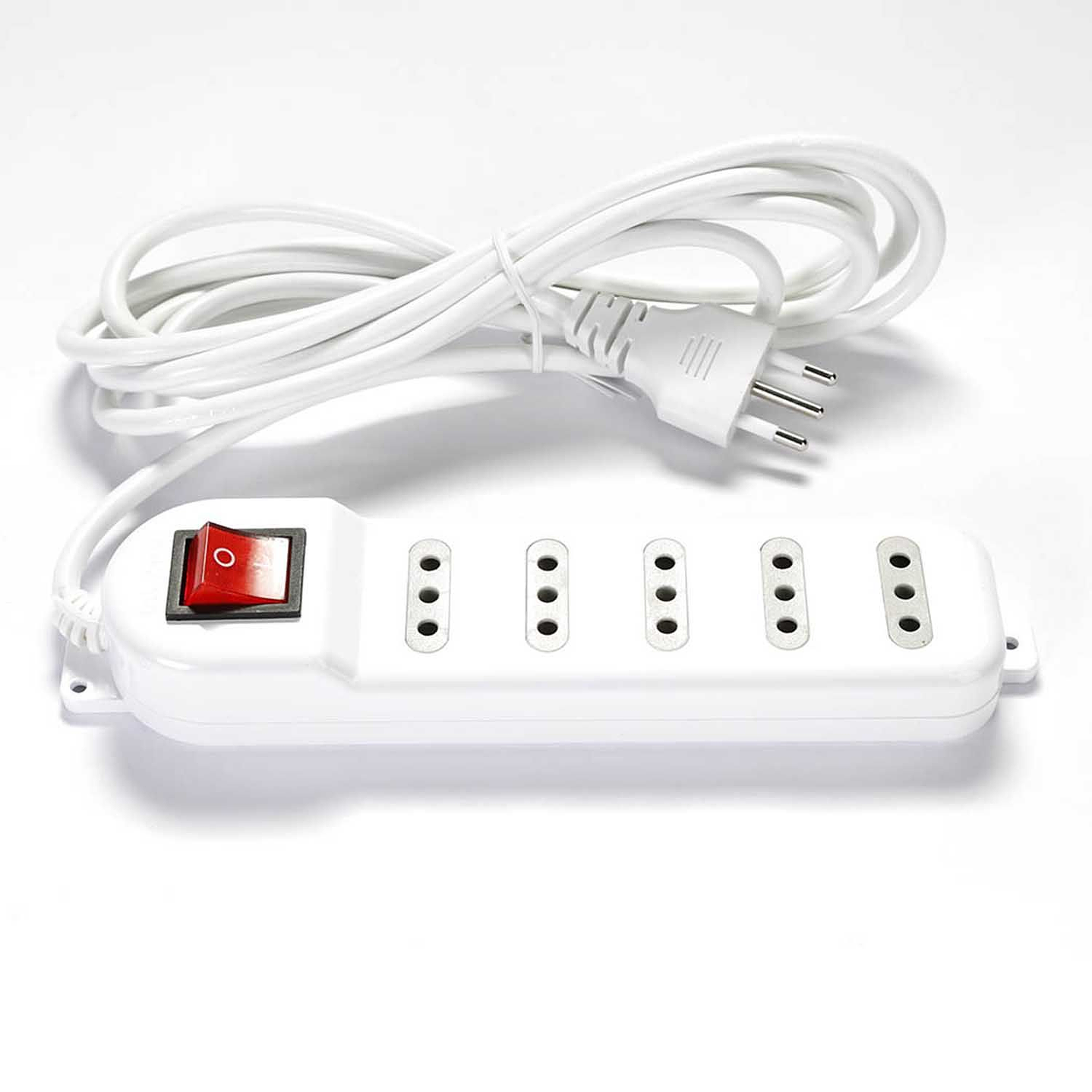 Alargador Electrico Macrotel 5 Mts 5 Pos Blanco Switch 3