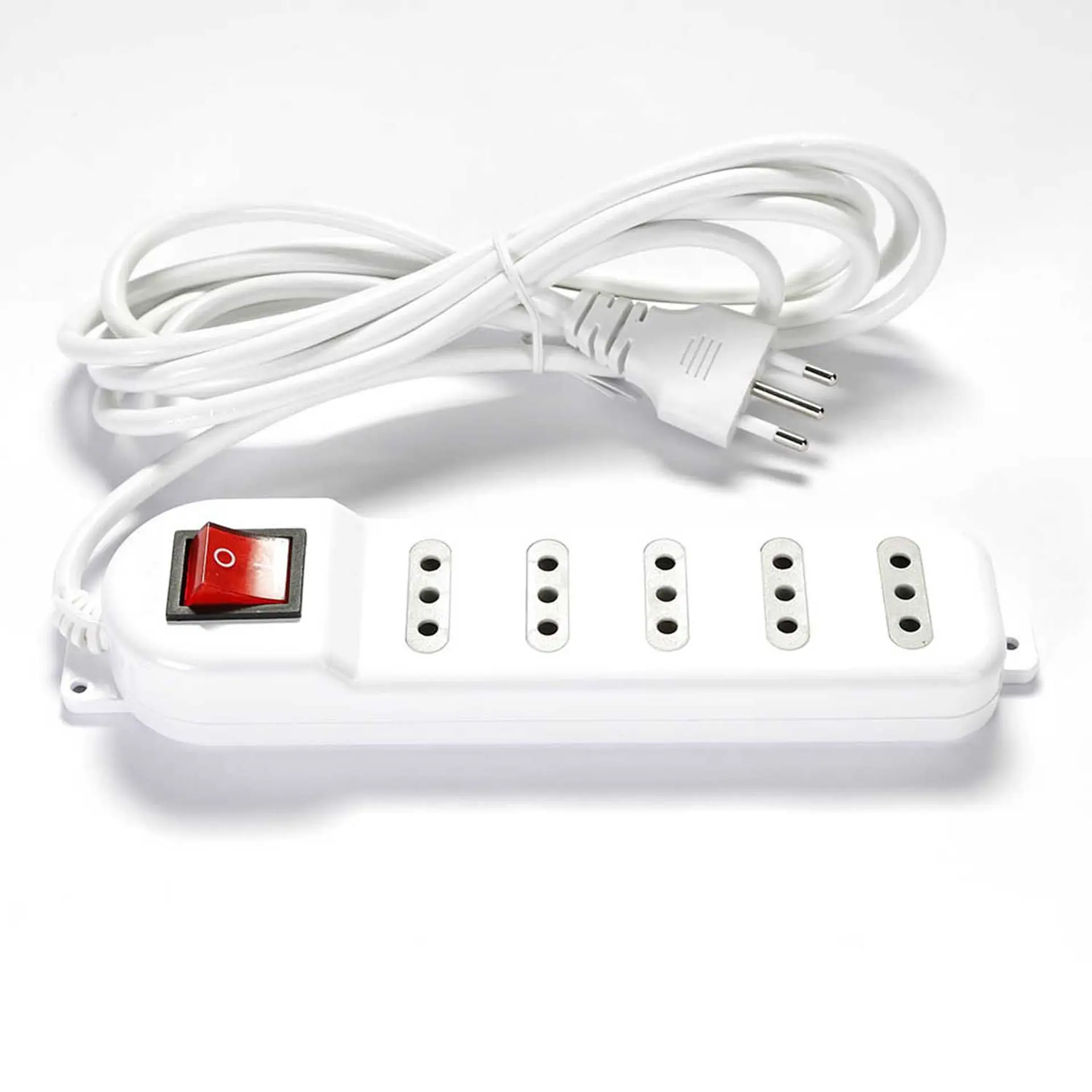 Alargador Electrico Macrotel 5 Mts 5 Pos Blanco Switch 3