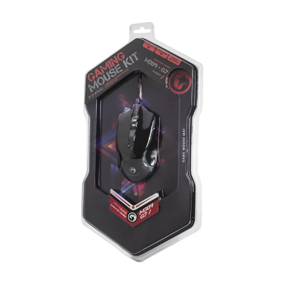 Kit Gamer Mouse Pad Optico 2400dpi Marvo 4