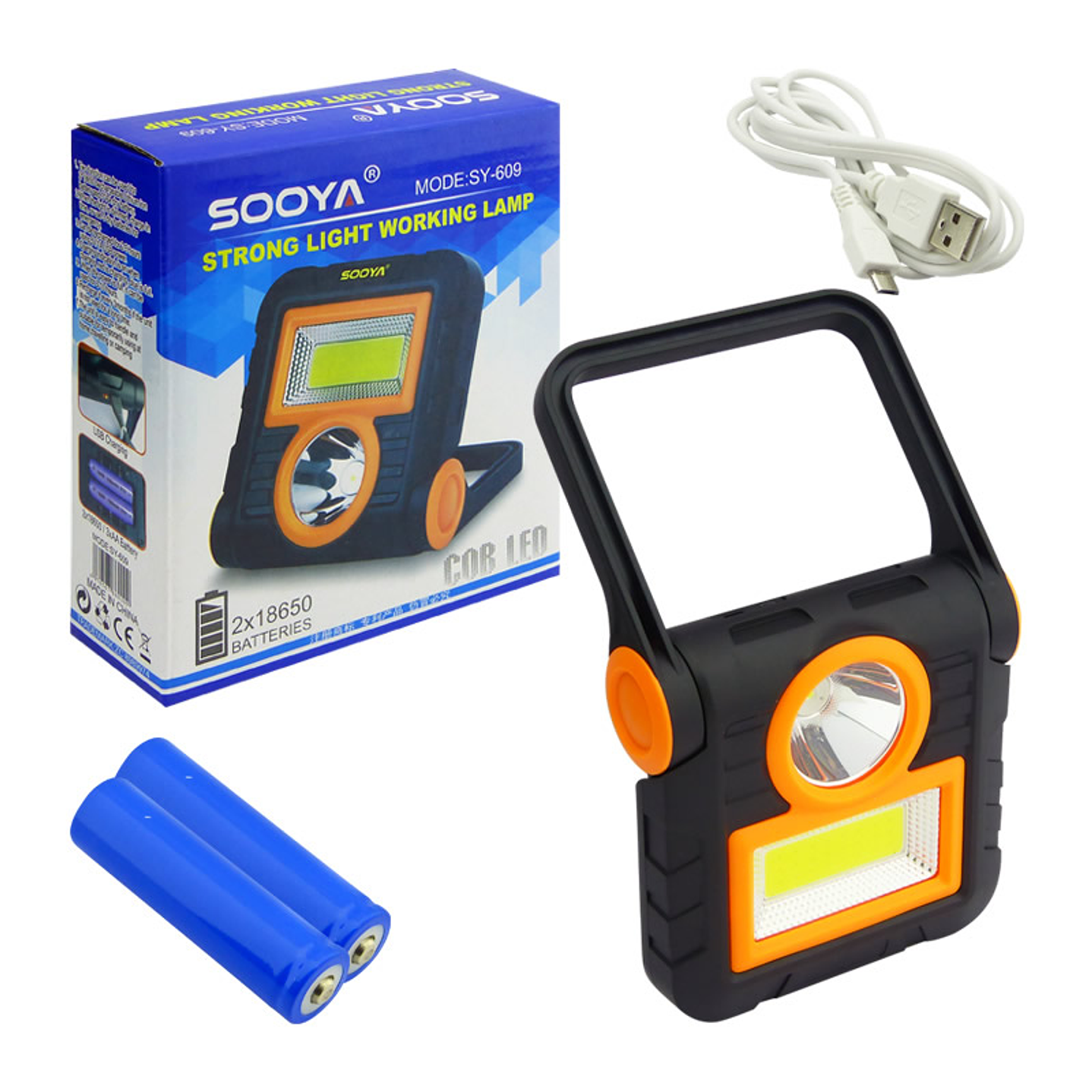 Foco Linterna Recargable Led Cob Portable 8