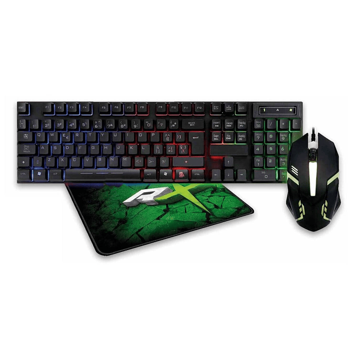 Kit Gamer 3 en 1 Teclado Mouse y Pad ReptileX Led 1