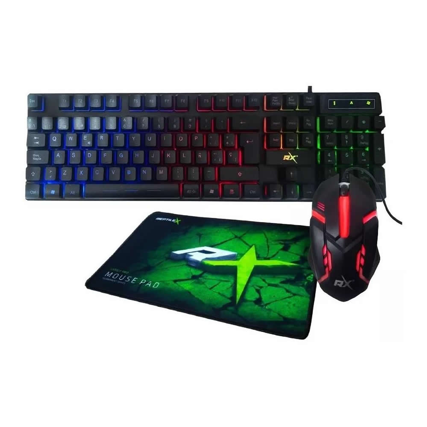 Kit Gamer 3 en 1 Teclado Mouse y Pad ReptileX Led 2