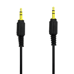 Cable Auxiliar 3 metros Jack 3.5 Plug Negro