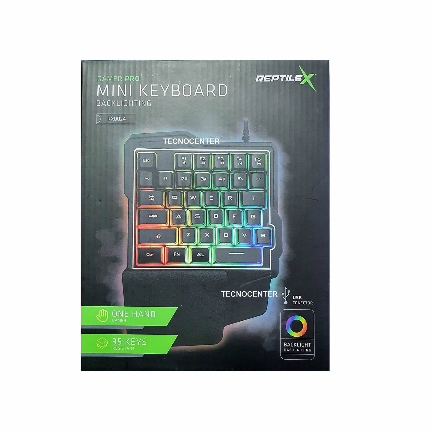 Teclado Gamer una Mano Reptilex 024 35 Teclas 2