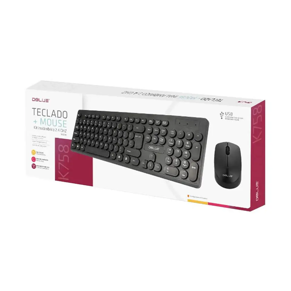 Kit Combo Teclado y Mouse Inalámbricos Dblue 2