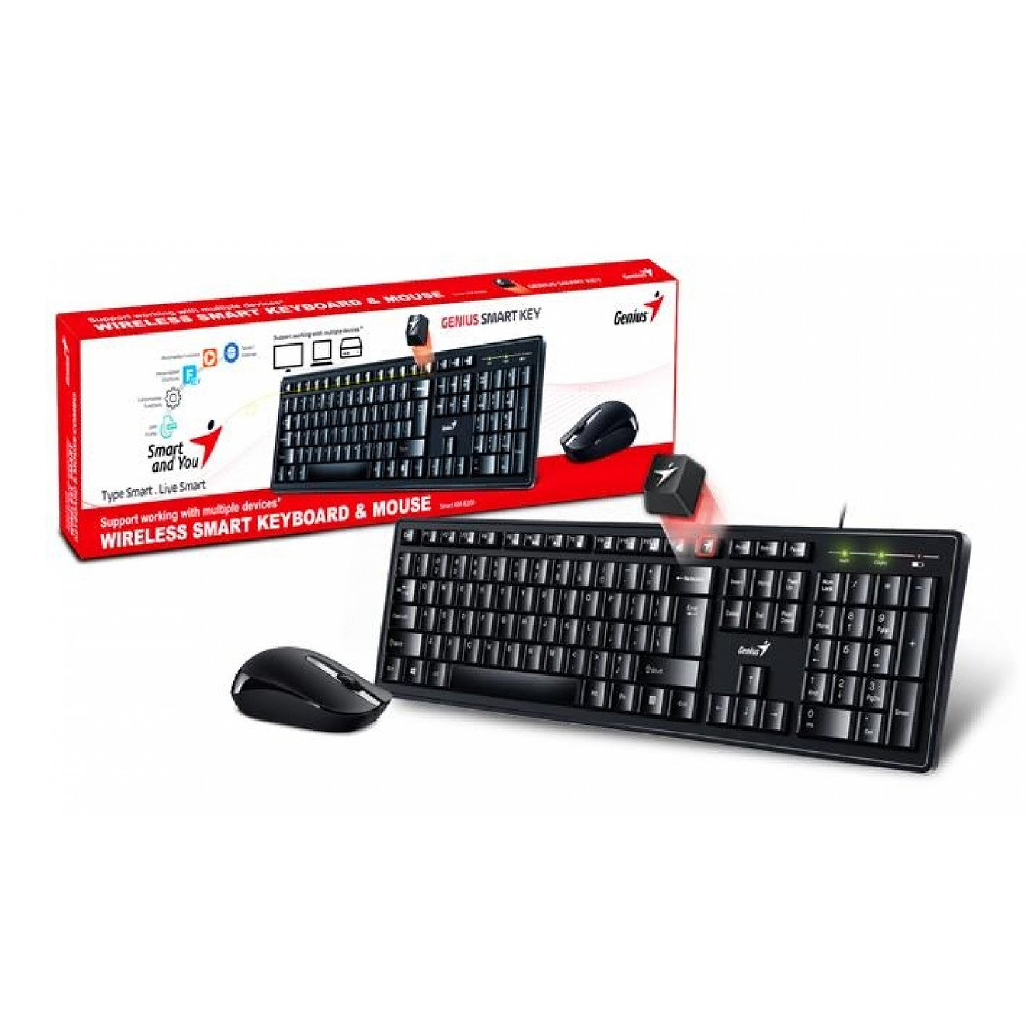 Kit Combo Teclado y Mouse Inalambricos Genius KM-8200 1