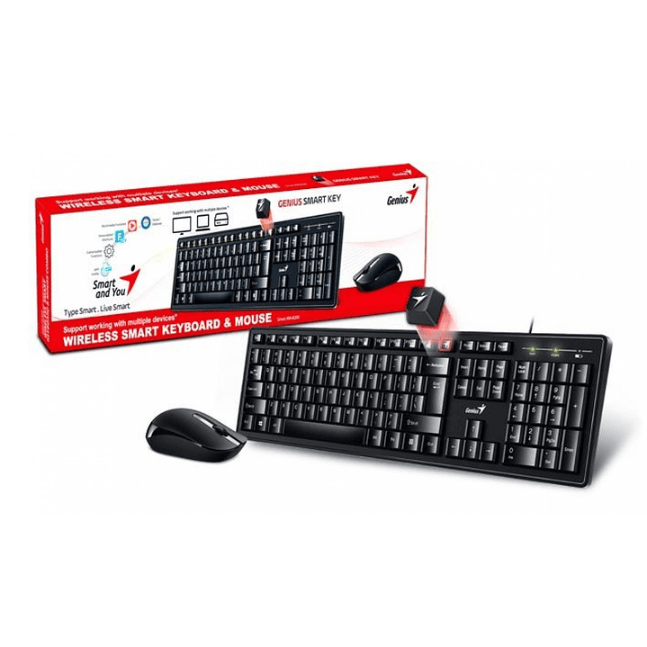Kit Combo Teclado y Mouse Inalambricos Genius KM-8200 1