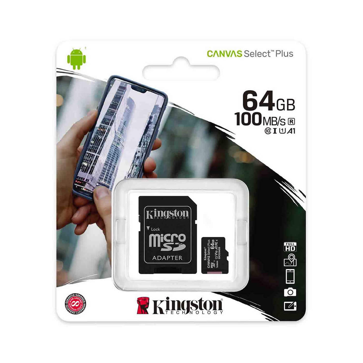 Tarjeta Memoria Micro SD XC 64GB Kingston 1