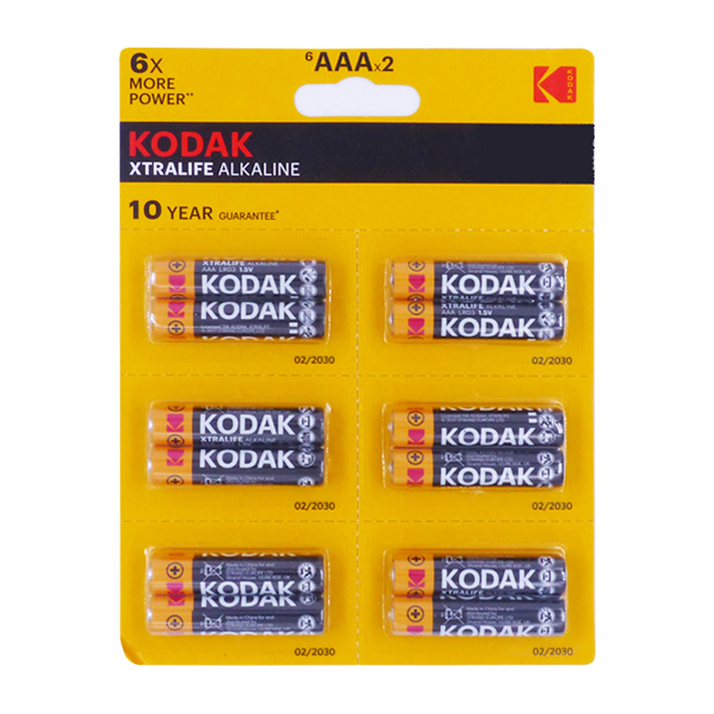 Pack 12 Pilas Kodak AAA Xtralife Alcalina 1
