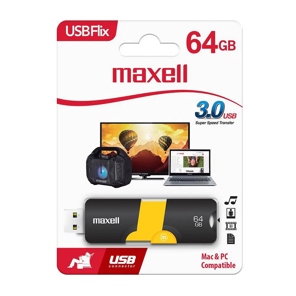 Pendrive 64GB Maxell USBFlix 3.0 1
