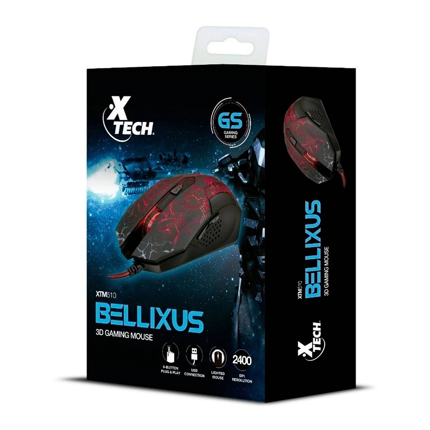 Mouse Gamer Xtech Retroiluminado 2400dpi 5