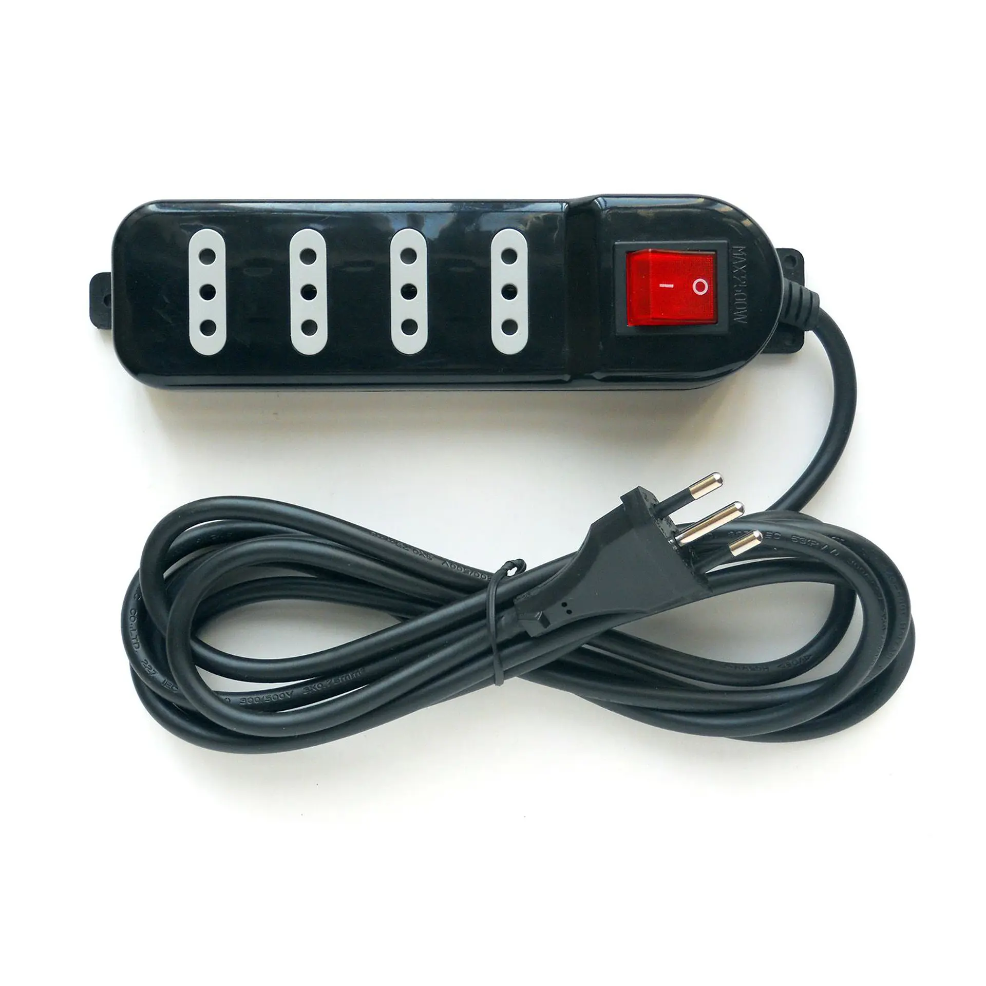 Alargador Electrico 3 Mts 4 Pos Negro Switch 2
