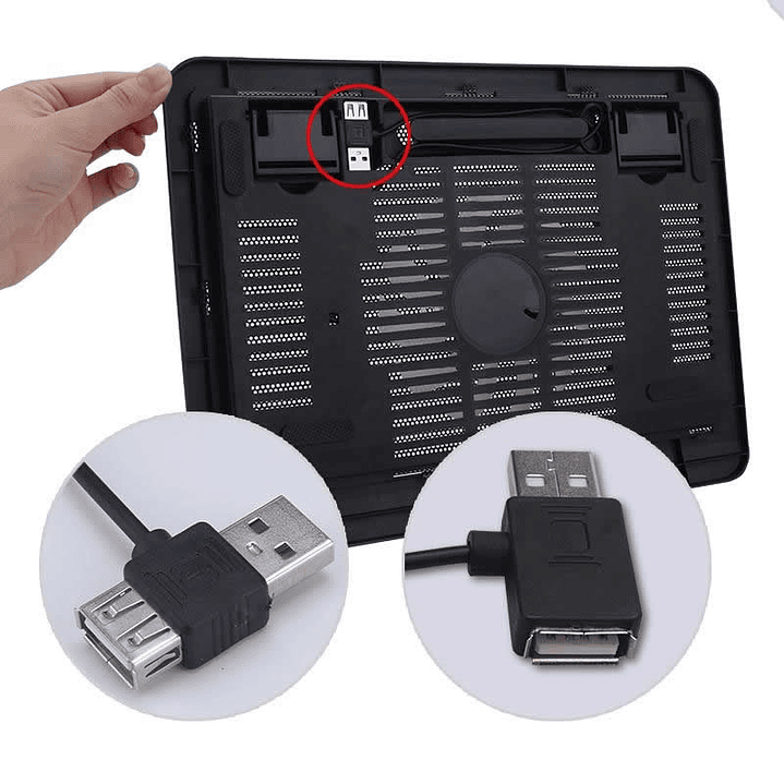 Base Ventilador Para Notebook Usb Enfriador Dblue 7