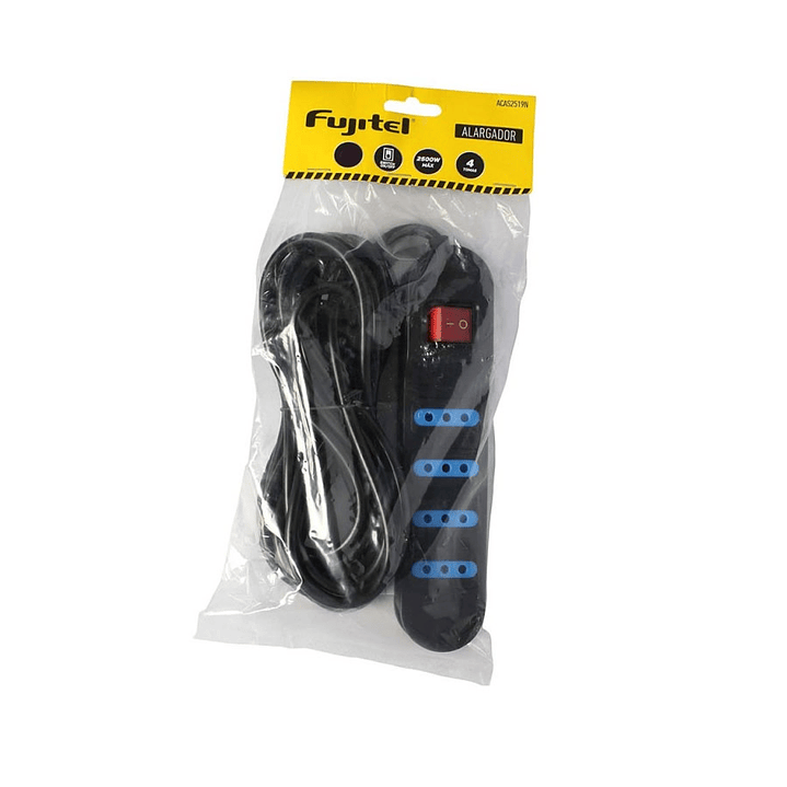 Alargador Electrico 3 Mts 4 Pos Negro Switch 2