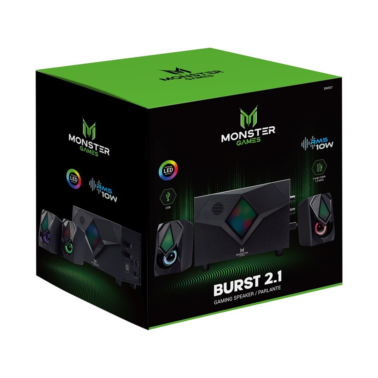 Subwoofer Monster Games Burst 2.1 1