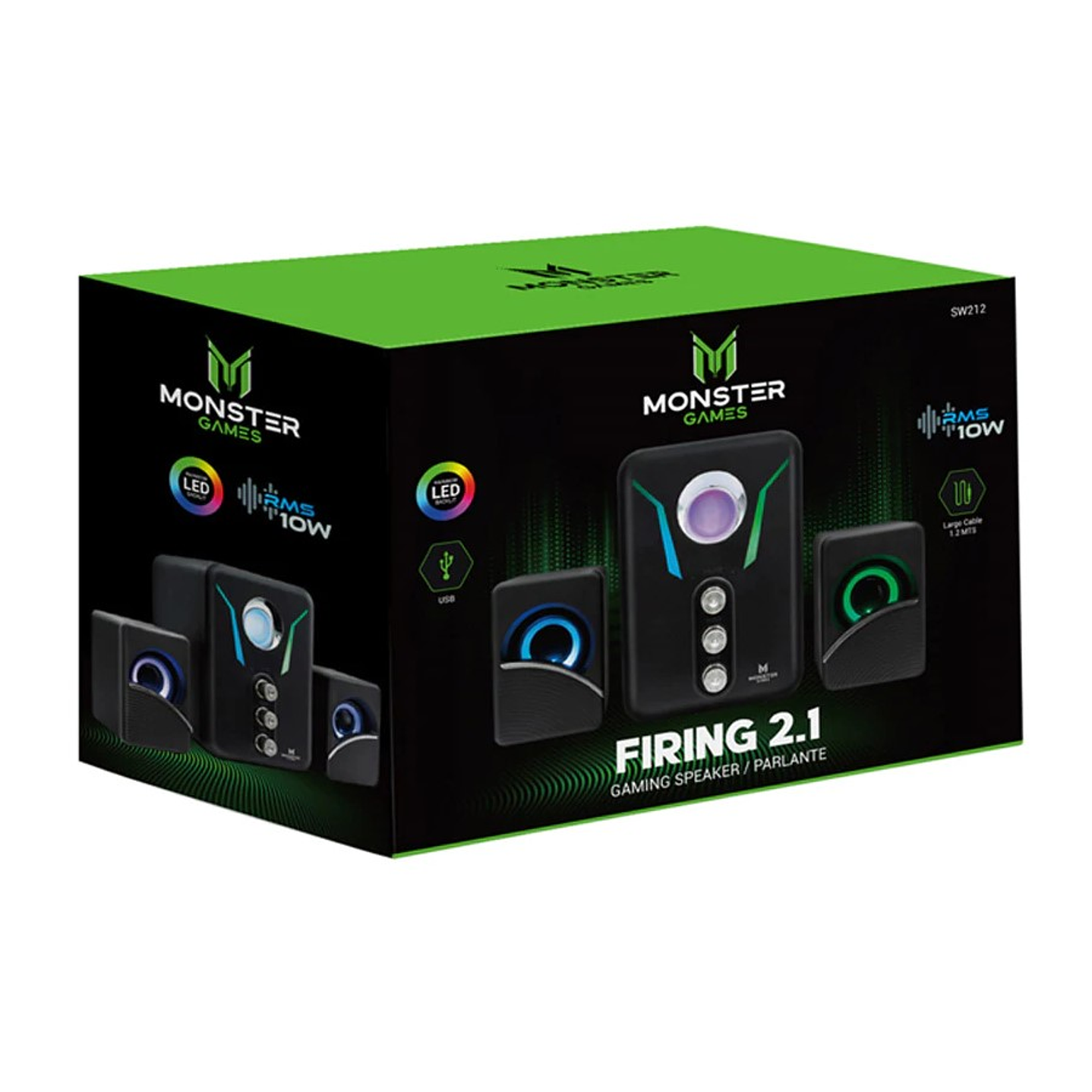 Subwoofer Monster Games Firing 2.1 1