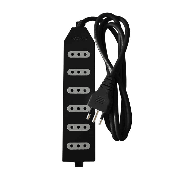 Alargador Eléctrico 1.5 Mts 6 Pos Negro 1