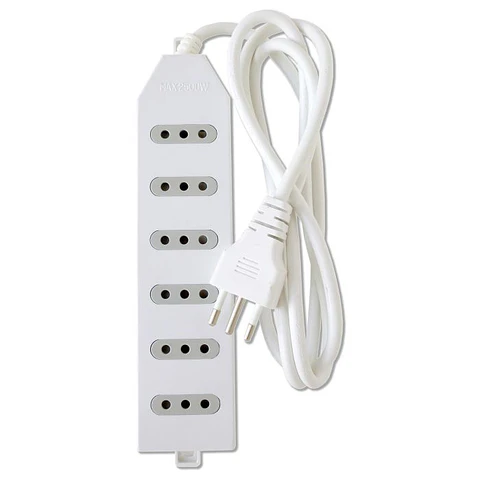 Alargador Electrico 1.5 Mts 6 Pos Blanco