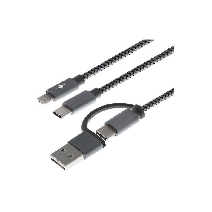 Cable Cargador Sleve Line X Usb Tipo C A Lightning Black