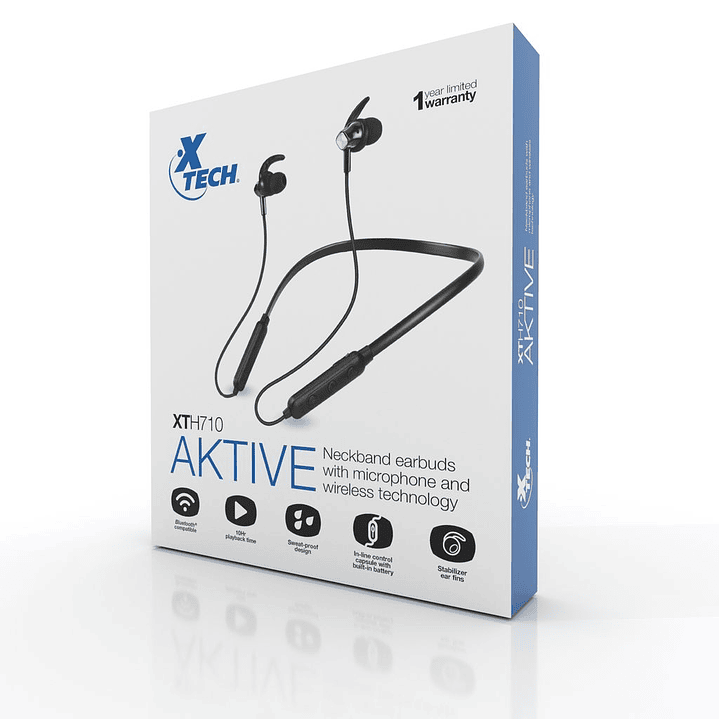 Audifonos Bluetooh Xtech Aktive Xth-710 Negro 4