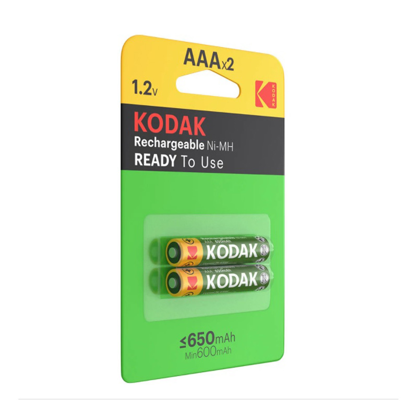 Pack 2 Pilas AAA Recargables Kodak 600mha 2