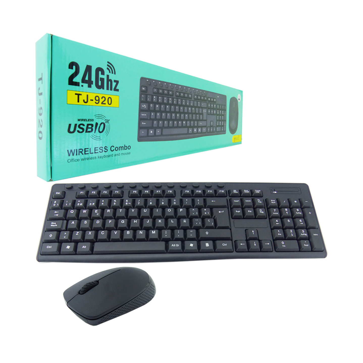 Kit Combo Teclado y Mouse Inalambricos TJ-920 1
