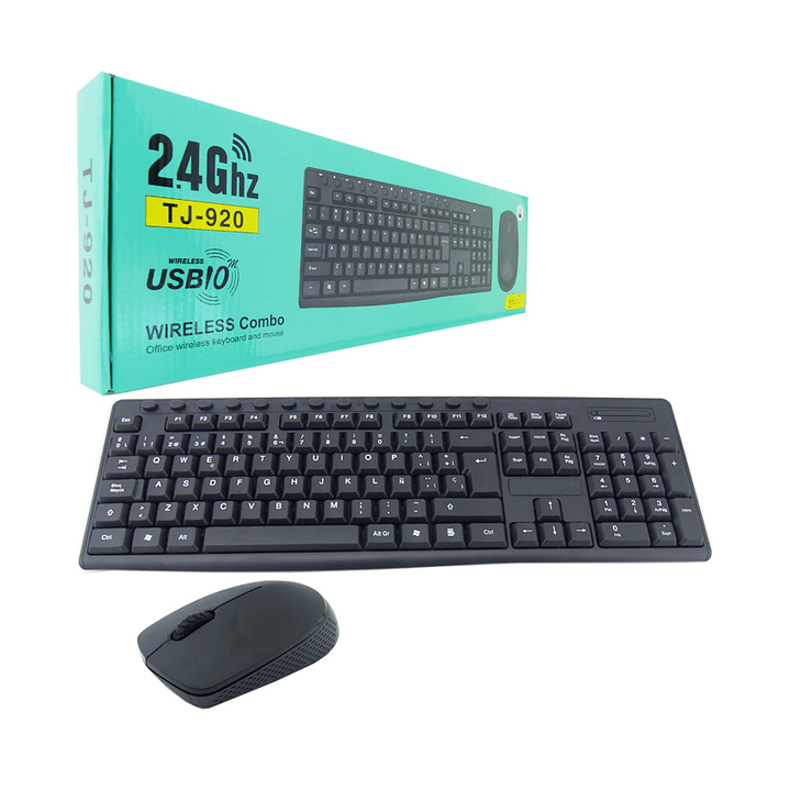 Kit Combo Teclado y Mouse Inalambricos TJ-920 1