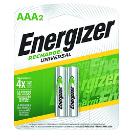 Pack 2 Pilas AAA Recargables Energizer 700mha