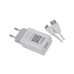 Cargador Pared 1 Usb 3A Tecmaster Blanco