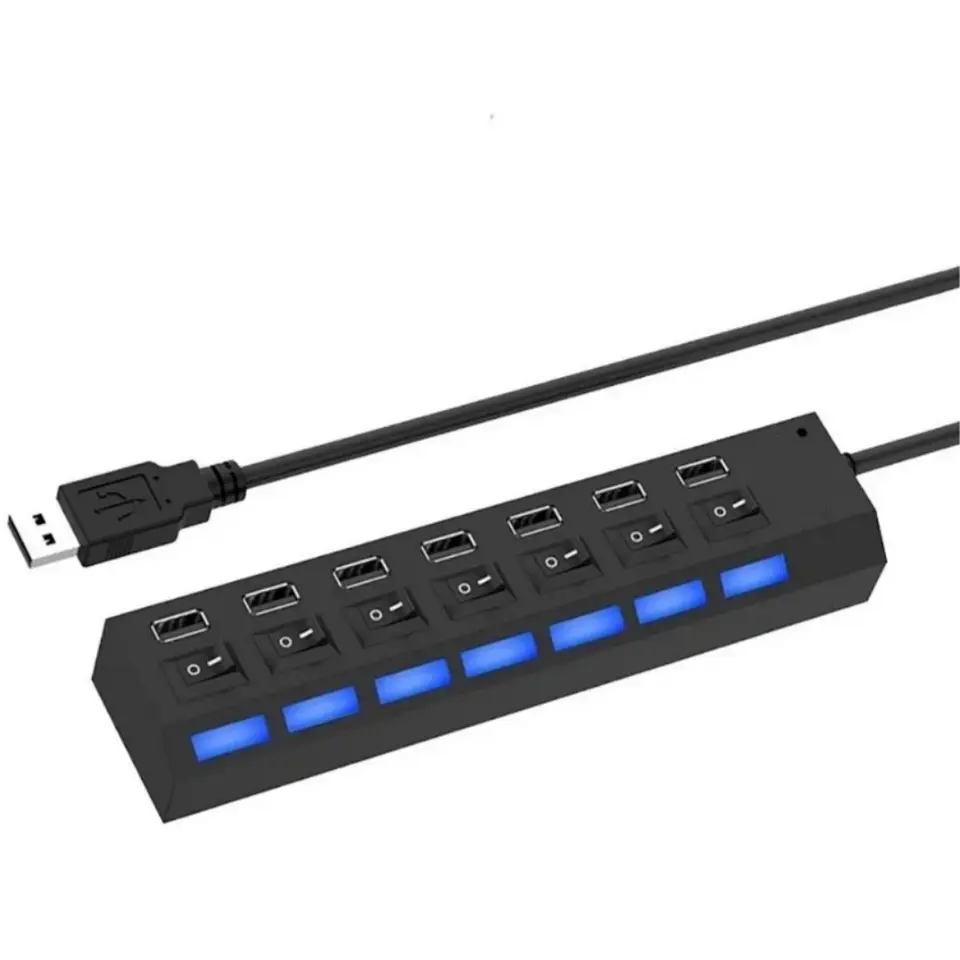 Hub USB 2.0 7 Puertos Luz Indicador Tecnolab 1
