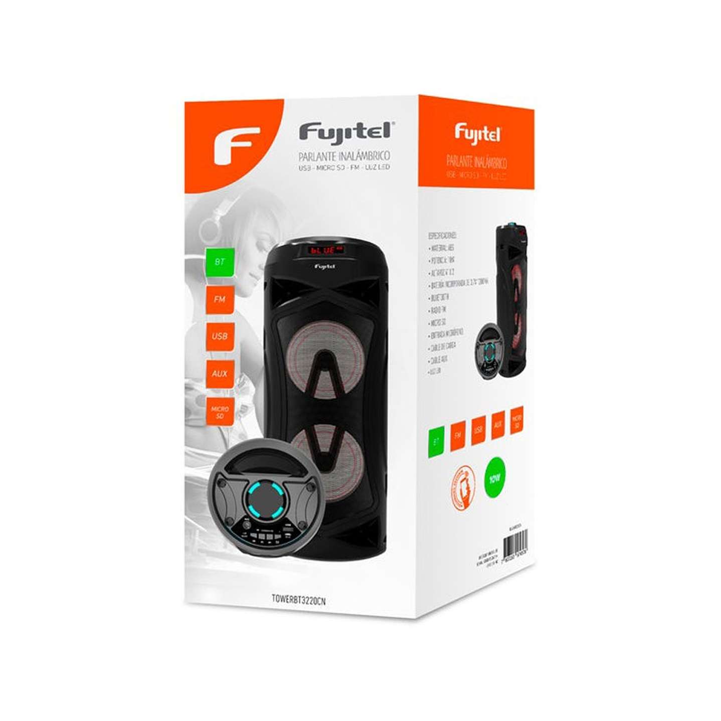 Parlante Fujitel Bluetooth 4x2 10w 2