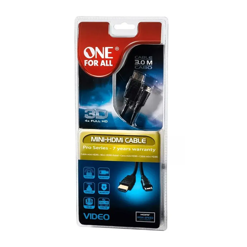 Cable HDMI a Mini HDMI 3mt One For All 2