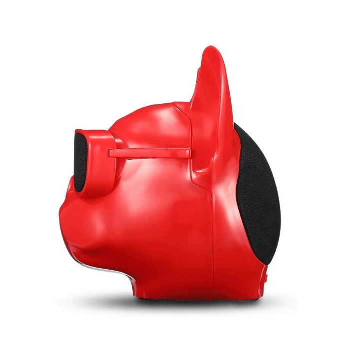 Parlante Inalambrico Cabeza Bulldog Rojo 3