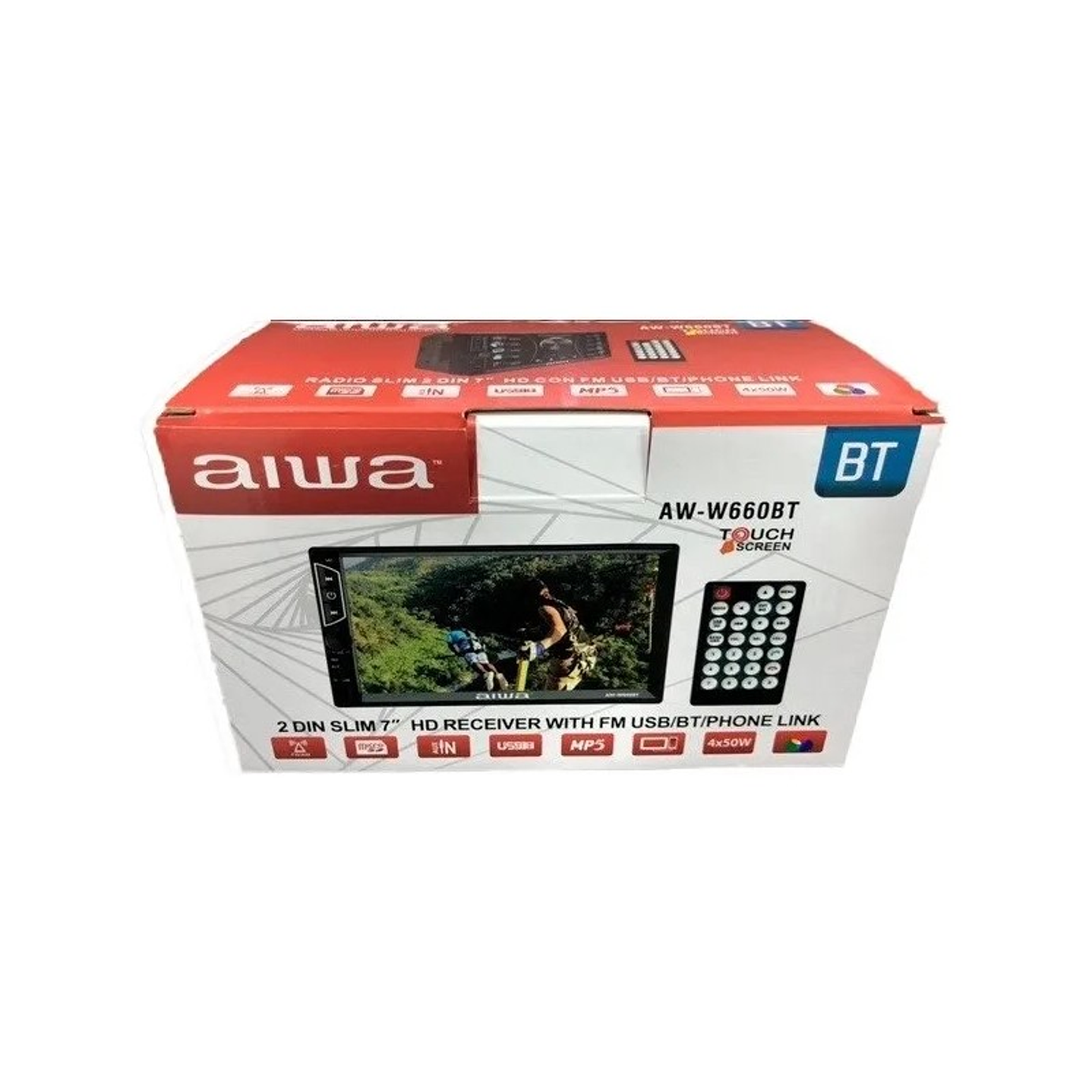 Radio Auto 2 Din Mirrorlink Touch 7'' Aiwa W660bt 4