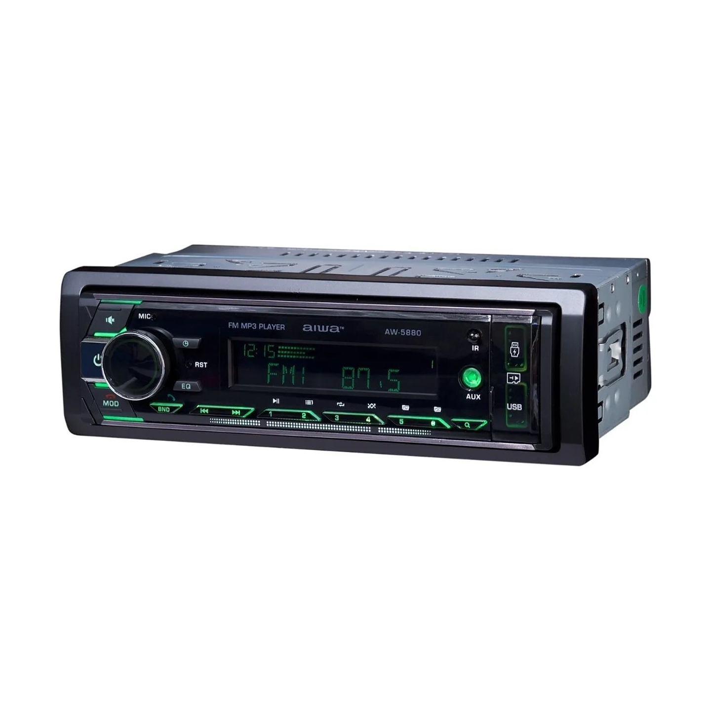 Radio Auto 1 Din Bt Usb X2 Radio Fm Aiwa AW5880T 2
