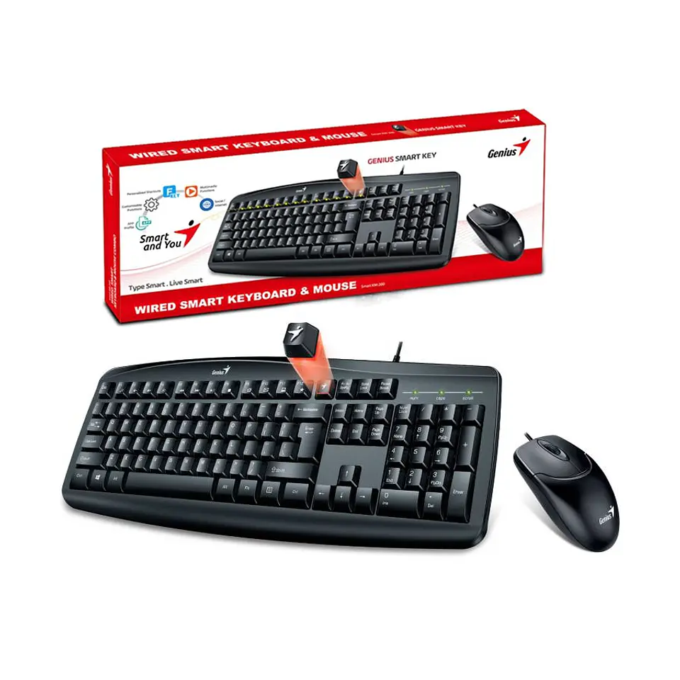 Kit Combo Teclado Mouse Smart KM-200 USB 1