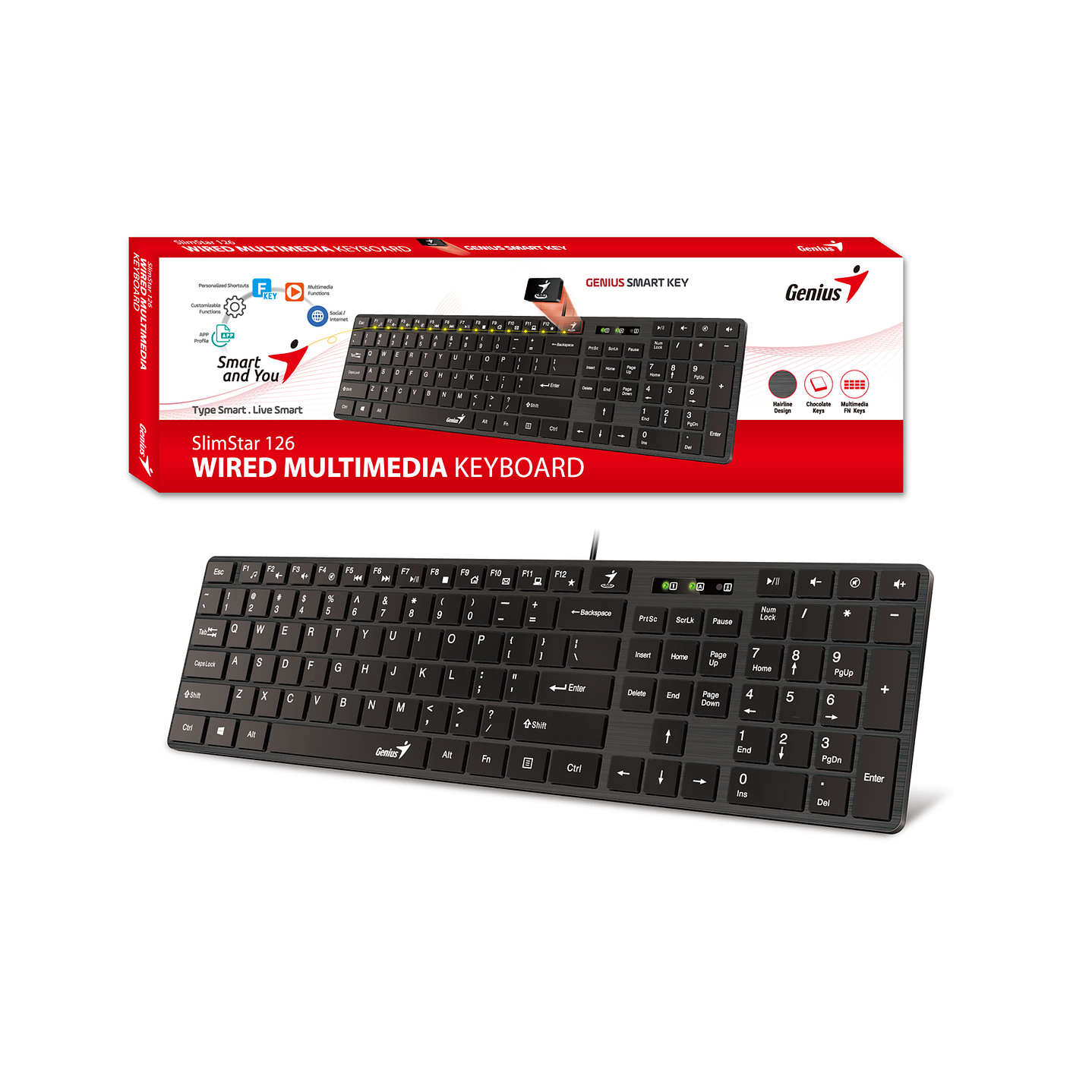 Teclado Genius Slimstar 126 Alambrico Usb 1