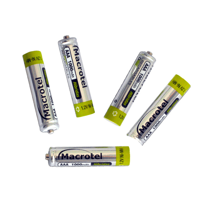 Pack 5 Pilas Recargables AAA Macrotel 1000mha 2