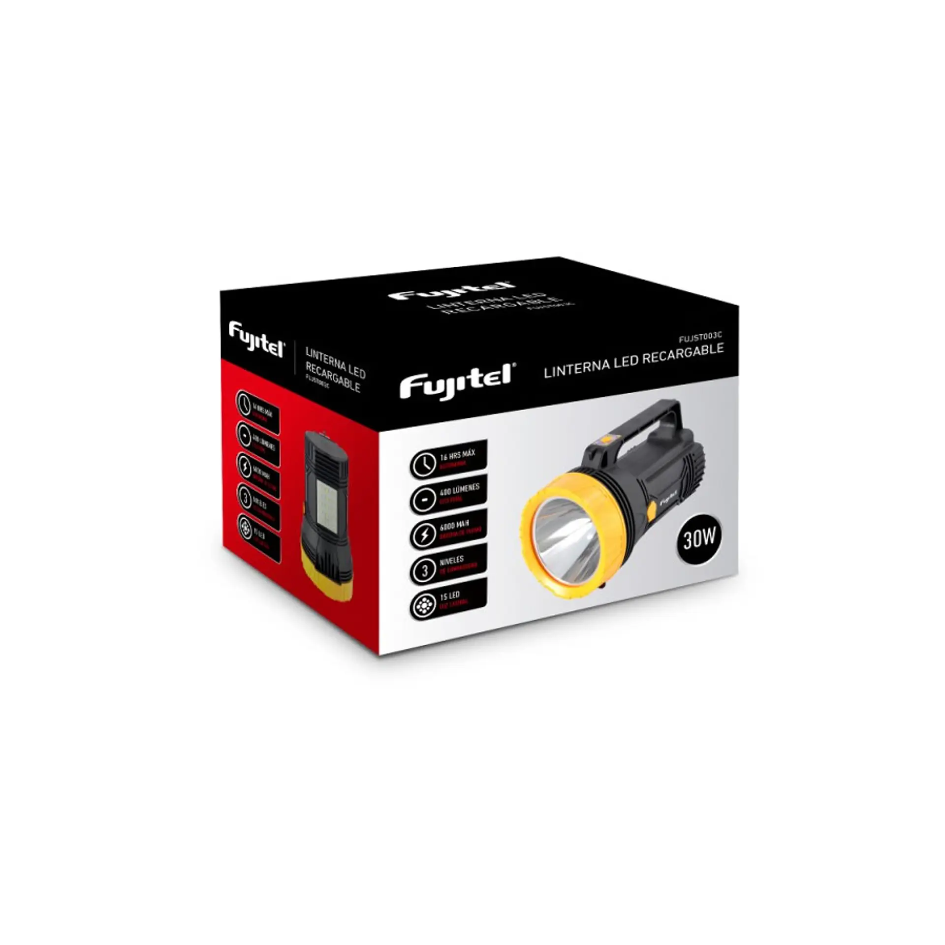 Foco Linterna Led 30w Recargable Fujitel 4