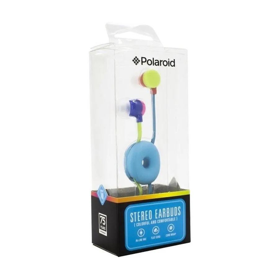 Audifonos InEar Manos Libre Polaroid Earbuds Azul