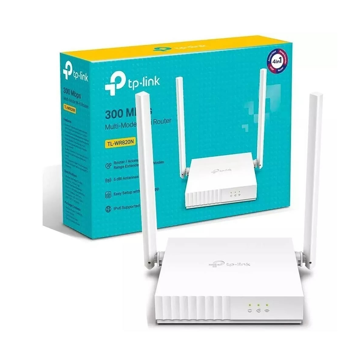 Router Tp-link Ext Ap Wisp Wifi 300mbps 4en1 TL-WR820N 1