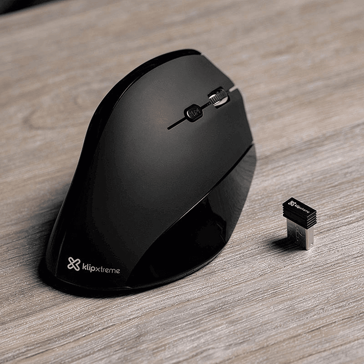 Mouse Vertical Klipxtreme EverRest Negro 5