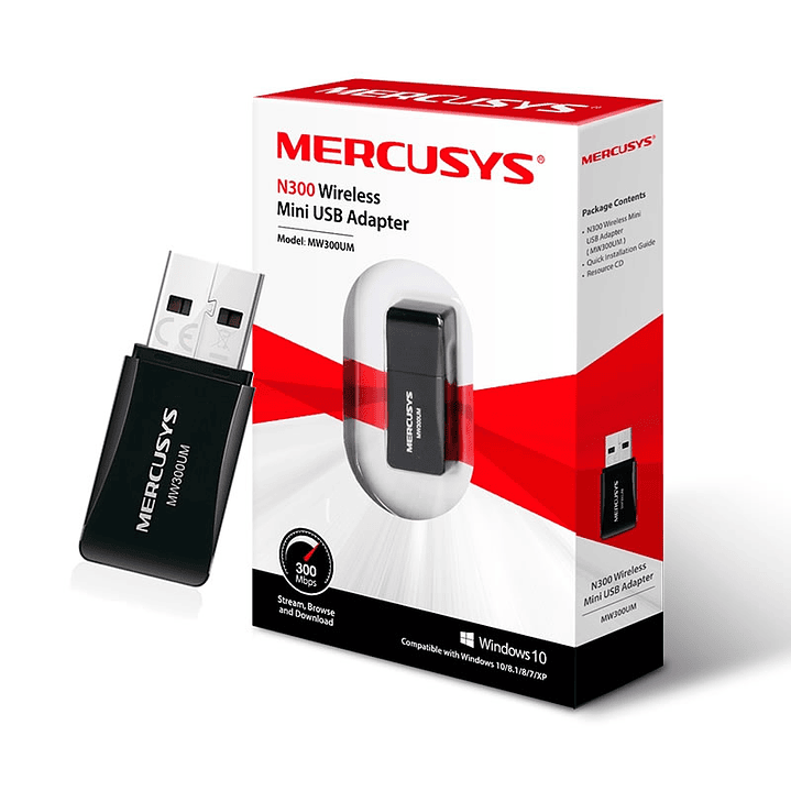 Mini Adaptador Usb Wifi N 300mbps Mercusys 1
