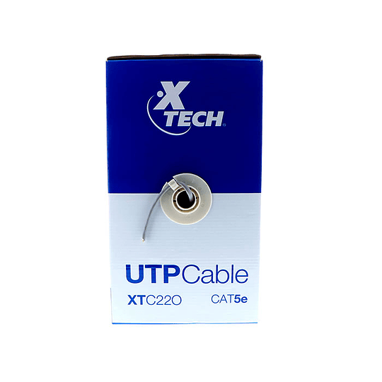 Cable Utp Cat5e Lan Caja 305m Xtech Gris
