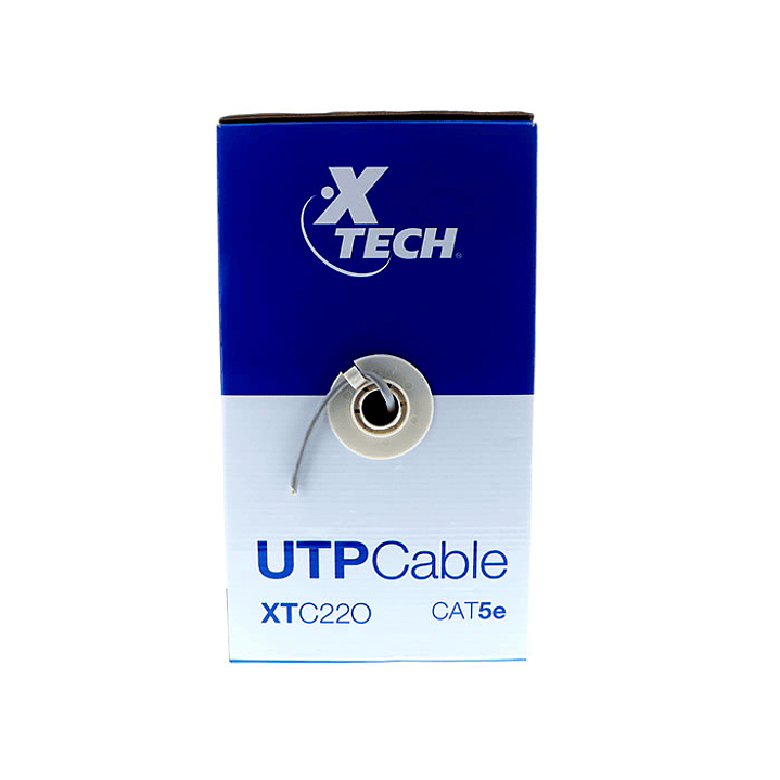 Cable Utp Cat5e Lan Caja 305m Xtech Gris 2