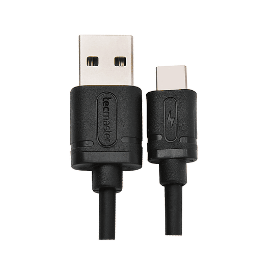 Cable Tipo C a USB 2.5mts 3a Tecmaster Negro