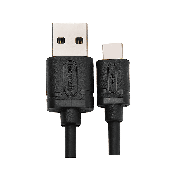 Cable Tipo C a USB 2.5mts 3a Tecmaster Negro 1