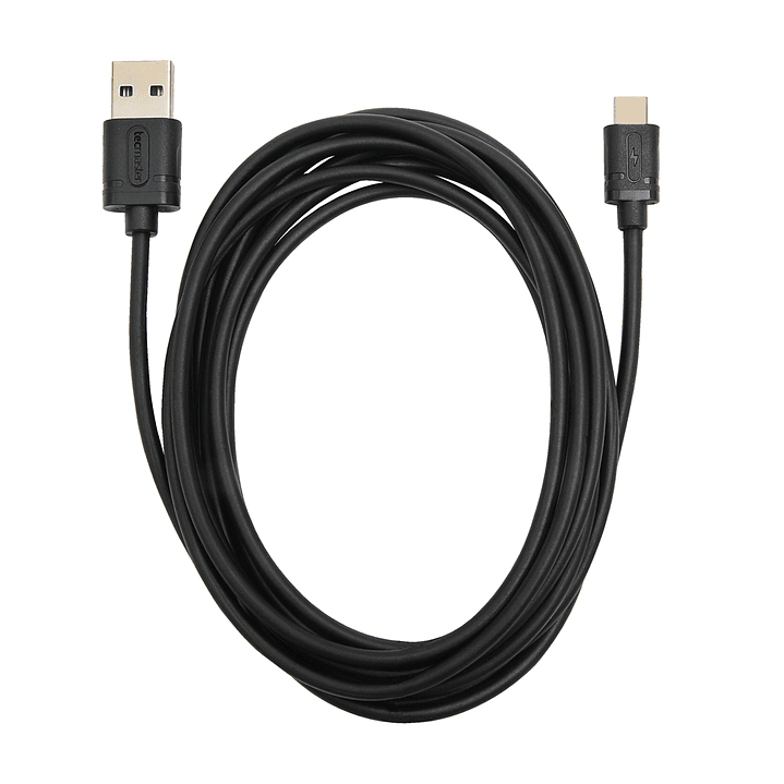 Cable Tipo C a USB 2.5mts 3a Tecmaster Negro 2
